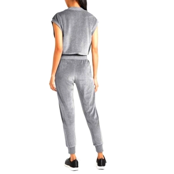 Heroine Sport Gray Velour Jumpsuit M - Picture 1 of 5
